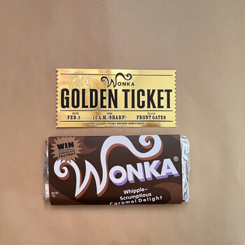 查理和巧克力工厂金奖券同款威利旺卡巧克力券金 金奖券(咖啡色礼盒款