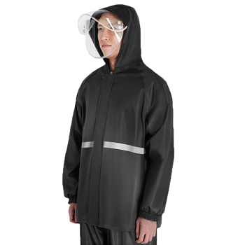 格术雨衣分体电动车雨衣套装防暴雨人车分离雨衣雨裤反光双帽檐2XL