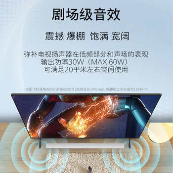 飞利浦（PHILIPS）回音壁Soundbar TAB5009/93 2.0环绕立体声 电视机音响 家庭影院音箱 蓝牙条形音响