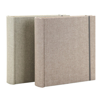 NCL仲林插袋式布艺相册200张6寸 影集/家庭相薄照片书 棕色 NB-2UP6-BR