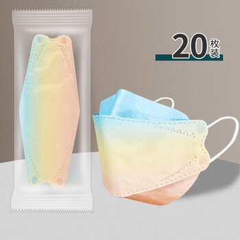 洁瑕 2022渐变色n95口罩202新款时尚版女3d立体彩色腮红高颜值kn95 95