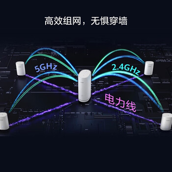 华为凌霄子母路由 Q6（1母3子套装）AX3000Mbps 千兆路由器 全屋WiFi 6+ 电力线版 无线穿墙王 电力猫