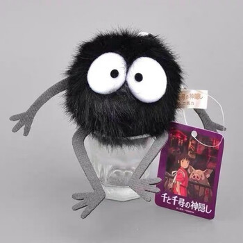 小玩偶驱霉运小煤球黑煤炭灰尘精灵毛绒饰钥匙扣布偶可爱 煤球队长