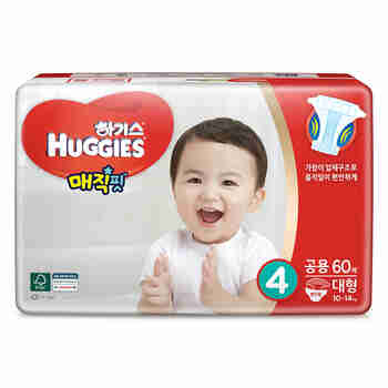 韩国好奇(Huggies) 魔法纸尿裤 L60片 10-14kg 男女通用