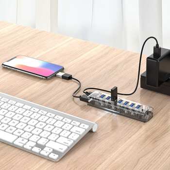 奥睿科(ORICO)USB3.0分线器7口HUB扩展一拖七集线器 笔记本电脑多接口转换器 双供电口1米延长线 奥睿科(ORICO)USB3.0分线器7口HUB扩展一拖七集线器 笔记本电脑多接口转换器 双供电口1米延长线