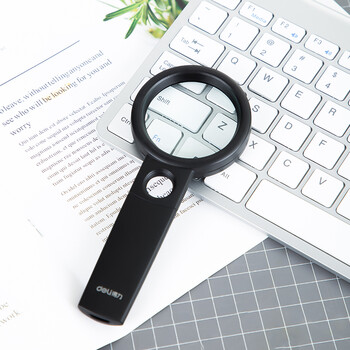 得力(deli)70mm手持高清阅读放大镜(带辅助放大镜) 得力(deli)70mm手持高清阅读放大镜(带辅助放大镜)