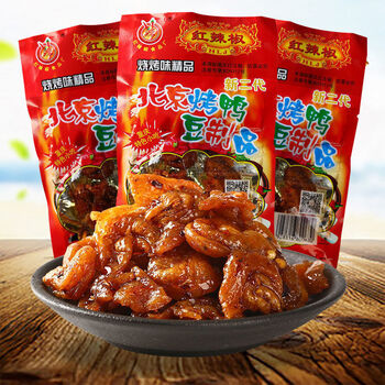 北京烤鸭辣条 口水鸡80后怀旧零食麻辣美食豆制素食素鸡素鸭 北京烤鸭