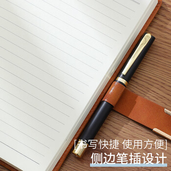 晶讯加厚记事本会议记录商务办公笔记本 A5蓝灰色【包边款】【240页】