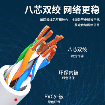 良浦 超五类网线 CAT5e类高速千兆网线带双接头 2米 工程/宽带网络连接跳线 成品网线 NV-501-2M灰