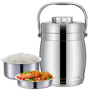 保温饭盒不锈钢饭桶三层保温桶学生便当盒大容量多层提锅鼓形22l