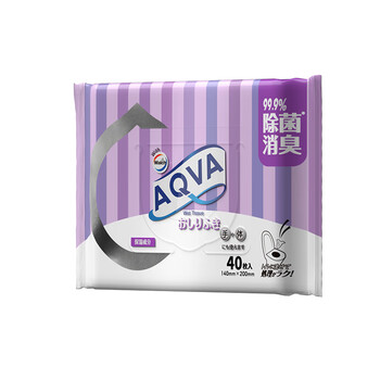 威露士威露士AQVA湿厕纸洁厕湿巾湿纸巾擦屁股卫生纸家庭装40片*5包/