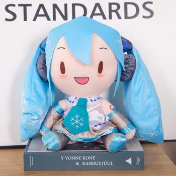 乐加酷初音未来fufu玩偶嘉世preciality毛绒玩具公 雪花初音没有蝴蝶