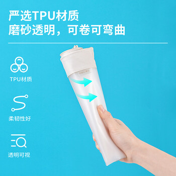 得力(deli)72638 A4简约透明文件袋拉边袋 网格拉链袋防水资料袋档案袋 凭证票据试卷收纳袋 颜色随机 5个装