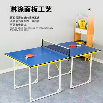 新动力家庭迷你乒乓球桌小学生适用家用方便折叠mini球桌T1890蓝色+网架 新动力家庭迷你乒乓球桌小学生适用家用方便折叠mini球桌T1890蓝色+网架