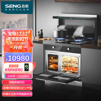 森歌（SENG）T3ZK-G 蒸烤一体独立蒸烤箱集成灶一体灶  蒸箱烤箱一体式集成灶 抽油烟机一体机套装  液化气 
