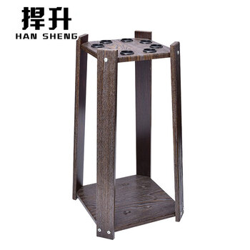 捍升 台球架杆架 台球杆架木质落地球杆架收纳放置台球杆 8孔方形