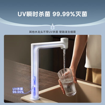东芝（TOSHIBA）大白梨净水器  0阻垢剂 双管UV杀菌 家用厨下式1000G  母婴认证 6年RO反渗透直饮TSC1000