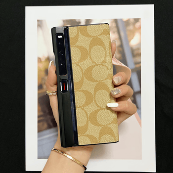 适用于华为matexs2手机壳新款黑色皮纹折叠屏xs保护套x2s一体全包米