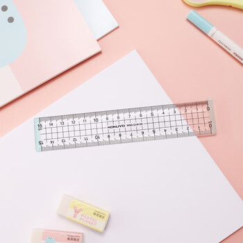 国誉(KOKUYO)15cm便捷划线尺子Campus双向刻度直尺 WSG-CLW150