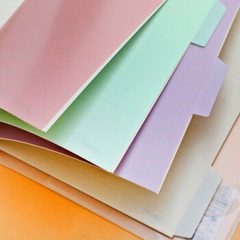 文谷（Wengu）B5分隔页纸26孔分类标签笔记本记事本隔页纸索引纸开学文具手账替芯活页纸办公通用4张每包B5-4P