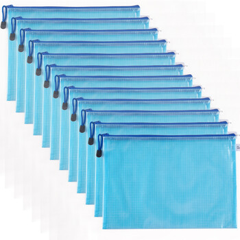 广博(GuangBo)12只装A4防水网格拉链文件袋/彩色档案袋 单色颜色随机A6112 广博(GuangBo)12只装A4防水网格拉链文件袋/彩色档案袋 单色颜色随机A6112