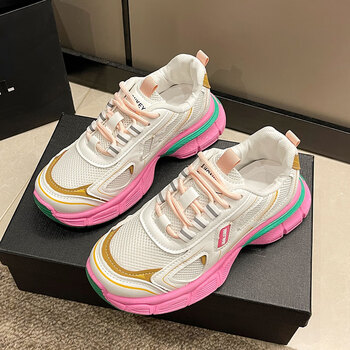 回力潮品今年流行鞋子女百搭多巴胺网面运动鞋2023秋季新款超火厚底