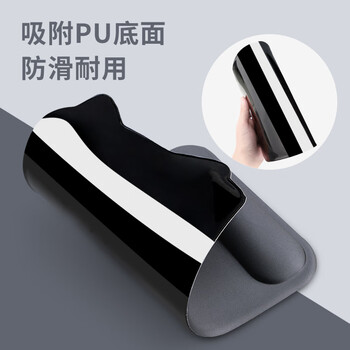 镭拓（Rantopad）TOTO猫耳朵 硅胶手腕托护腕鼠标垫 大号 -深灰
