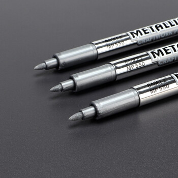 宝克 BAOKE MP550 油漆笔 银色 水性记号笔签到笔涂鸦笔 12支/盒 宝克 BAOKE MP550 油漆笔 银色 水性记号笔签到笔涂鸦笔 12支/盒