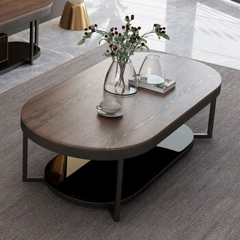 韵存 茶几 大理石茶几 客厅储物几 五金茶几电视柜组合 茶几 电视柜