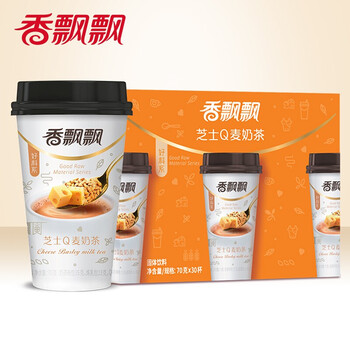 香飘飘奶茶芝士燕麦芝士q麦味整箱30杯12杯15杯杯装奶茶粉下午茶早餐