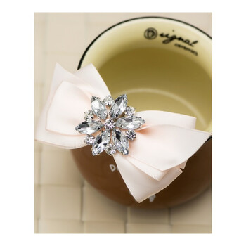 蝴蝶结鞋花婚鞋鞋饰 可拆卸鞋扣 宝宝粉