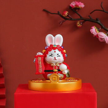 赢帅车载摆件国潮 国潮兔子吉祥物摆件年会活动礼品礼