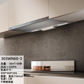 意米特（EMEET）抽拉推拉式油烟机 60公分酒店公寓迷你小型油烟机 无管道内循环油烟机隐藏内嵌式油烟机 中式版抽拉式 303WN60-3 60CM