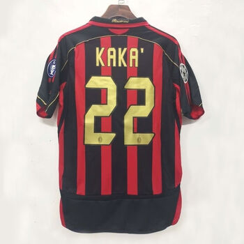 郡纬ac米兰复古0607赛季经典款球衣米兰卡卡足球服 马尔蒂尼 主场短