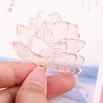 TaTanice金属书签生日礼物伴手礼送老师送同学创意书夹书签文具阅读卡片荷花-礼盒装