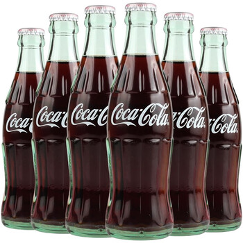 【6瓶装】日本进口coco-cola限量收藏版复古玻璃瓶可乐碳酸饮料190ml*