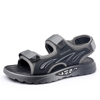 霜记凉鞋男款夏季2024新款外穿防滑沙滩鞋网红凉拖鞋潮灰色6891538