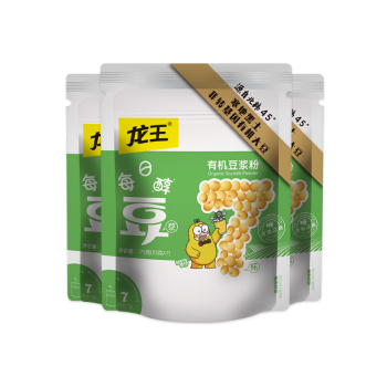 龍王 有機豆漿粉21小袋蔗糖原味豆粉營早餐衝飲525g 【無添加蔗糖】