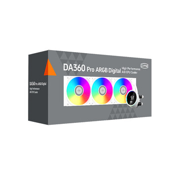 超频3（PCCOOLER）DA360ARGB PRO数显白色一体式CPU水冷散热器（PWM风扇/加厚冷排/陶瓷水泵/预装风扇一线直连）