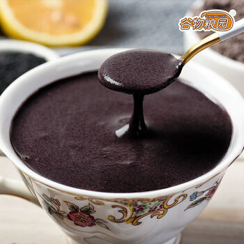 谷物粮园 黑芝麻核桃桑葚粉600g 黑芝麻糊 黑芝麻粉 黑豆粉  冲饮谷物