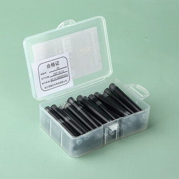 英雄（HERO）钢笔墨囊 230系列2.6mm口径一次性墨胆 不可擦款 30支装 黑色