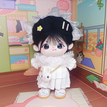 20cm无属性骨架款毛绒玩具公仔情侣闺蜜 难哄裸娃 纯洁三件套 公主鞋