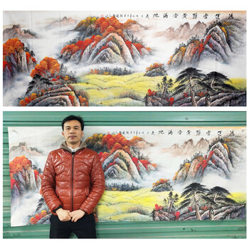 精品有合影 广西著名画家 陆弼国 2.