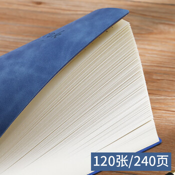 嘉然恒商务肤感羊巴皮笔记本本子文具A4加厚大号软皮面记事本高颜值工作日志会议记录本可定制 灰色