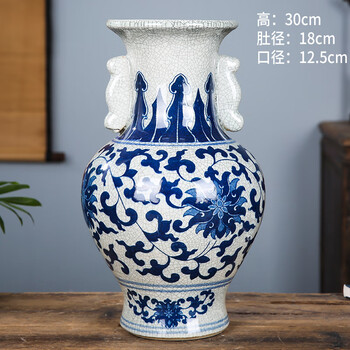 双耳青花瓷瓶价格报价行情- 京东