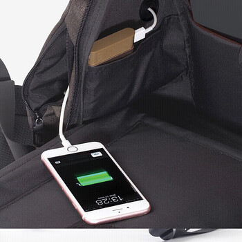 乐上（LEXON）电脑包男背包双肩包14/15英寸防盗包旅行出差潮流书包带侧兜灰色