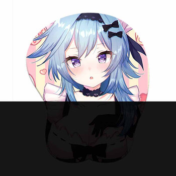 定制3d胸鼠标垫游戏原神碧蓝航线diy二次元立体超大硅胶护手腕垫 翠