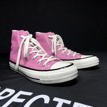 春季新款复刻帆布鞋男高帮情侣韩版潮鞋百搭男鞋粉色70s高帮帆布鞋43