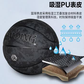 斯伯丁（SPALDING）十字纹吸湿7号PU新配色篮球77-933Y