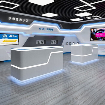 莹兴定制烤漆产品展示台展示柜异形发光展厅电子产品展示架高端中岛台